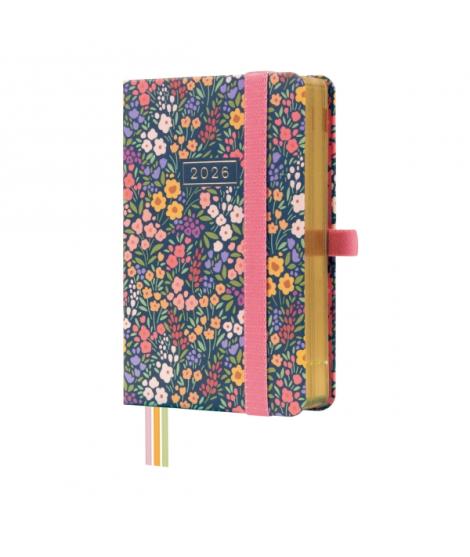 Finocam Minimal Design Agenda - Anual 2026 - Tapa Dura - Cierre con Goma Elastica - Formato M2 - 86x25x132mm - 1 Dia por Pagina 