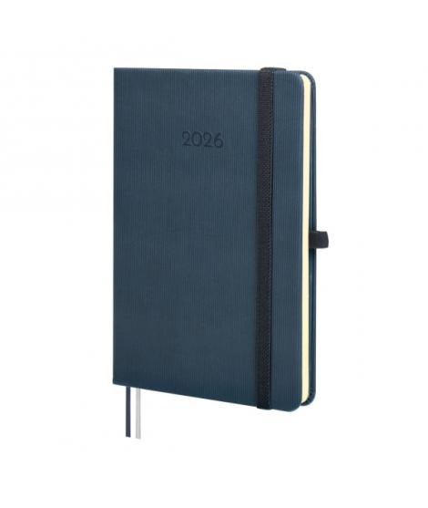 Finocam Minimal Textura Agenda - Anual 2026 - Tapa Dura - Cierre con Goma Elastica - Formato M4 - 124x16x174mm - Semana Vista Ho