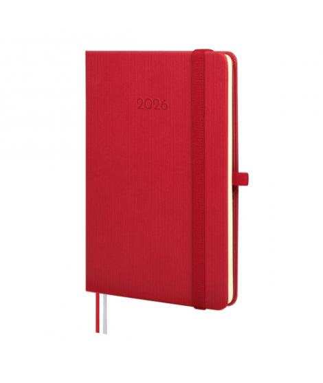 Finocam Minimal Textura Agenda en Catalan - Anual 2026 - Tapa Dura - Cierre con Goma Elastica - Formato M4 - 124x16x174mm - Sema