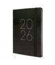 Finocam Flexi Lisa Agenda - Anual 2026 - Tapa Blanda - Formato FA5 - 151x13x214mm - Semana Vista en Vertical - Color Negro