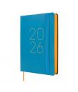 Finocam Flexi Lisa Agenda - Anual 2026 - Tapa Blanda - Formato F4 - 120x23x172mm - 1 Dia por Pagina - Color Azul