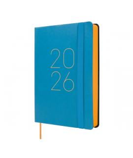 Finocam Flexi Lisa Agenda - Anual 2026 - Tapa Blanda - Formato F4 - 120x23x172mm - 1 Dia por Pagina - Color Azul