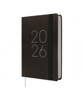 Finocam Flexi Lisa Agenda - Anual 2026 - Tapa Blanda - Formato F4 - 120x23x172mm - 1 Dia por Pagina - Color Negro