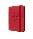 Finocam Flexi Lisa Agenda en Catalan - Anual 2026 - Tapa Blanda - Formato F4 - 120x23x172mm - 1 Dia por Pagina - Color Rojo