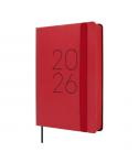 Finocam Flexi Lisa Agenda en Catalan - Anual 2026 - Tapa Blanda - Formato F4 - 120x23x172mm - 1 Dia por Pagina - Color Rojo