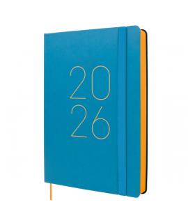 Finocam Flexi Lisa Agenda - Anual 2026 - Tapa Blanda - Formato FA5 - 151x23x214mm - 1 Dia por Pagina - Color Azul