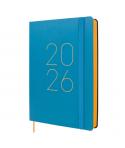 Finocam Flexi Lisa Agenda - Anual 2026 - Tapa Blanda - Formato FA5 - 151x23x214mm - 1 Dia por Pagina - Color Azul