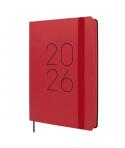 Finocam Flexi Lisa Agenda - Anual 2026 - Tapa Blanda - Formato FA5 - 151x23x214mm - 1 Dia por Pagina - Color Rojo