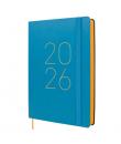 Finocam Flexi Lisa Agenda en Catalan - Anual 2026 - Tapa Blanda - Formato FA5 - 151x23x214mm - 1 Dia por Pagina - Color Azul