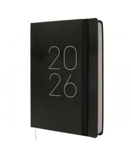 Finocam Flexi Lisa Agenda en Catalan - Anual 2026 - Tapa Blanda - Formato FA5 - 151x23x214mm - 1 Dia por Pagina - Color Negro