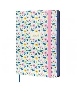 Finocam Flexi Joy Agenda en Catalan - Anual 2026 - Tapa Blanda - Formato FA5 - 151x23x214mm - 1 Dia por Pagina - Tematica de Flo