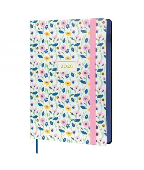 Finocam Flexi Joy Agenda en Catalan - Anual 2026 - Tapa Blanda - Formato FA5 - 151x23x214mm - 1 Dia por Pagina - Tematica de Flo