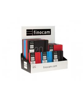 Finocam Flexi Lisa Expositor con 15 Agendas Surtidas en Catalan - Anual 2026 - Tapa Blanda - Color Surtidos