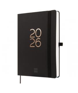 Finocam Capri Agenda Internacional - Anual 2026 - Formato FA5 - 153x23x214mm - 1 Dia por Pagina - Color Negro