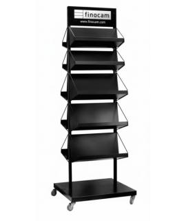 Finocam Expositor Vacio de Pie Metalico para Agendas - 4 ruedas - Color Surtidos