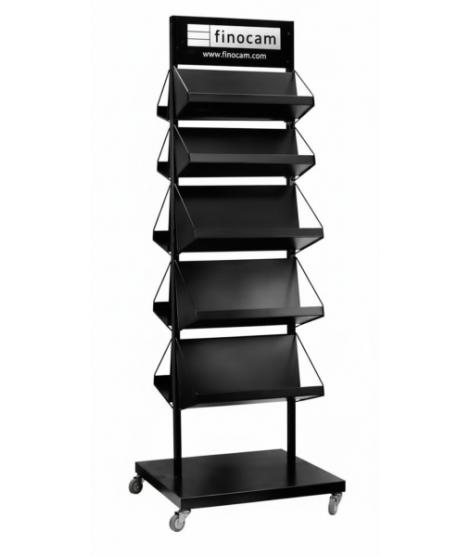 Finocam Expositor Vacio de Pie Metalico para Agendas - 4 ruedas - Color Surtidos