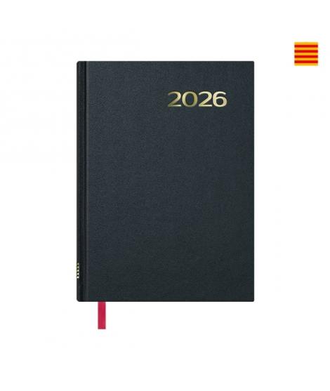 Dohe Sintex Agenda Anual en Catalan - Dia Pagina - Viernes, Sabado y Domingo misma Pagina - Tamaño 14x20cm - Color Negro