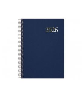 Dohe Segovia Agenda Anual Espiral - Dia Pagina - Sabado y Domingo misma Pagina - Tamaño 14x20cm - Color Azul