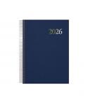 Dohe Segovia Agenda Anual Espiral - Dia Pagina - Sabado y Domingo misma Pagina - Tamaño 14x20cm - Color Azul