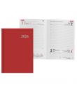 Ingraf Paris Agenda Anual - Dia Pagina - Viernes, Sabado y Domingo misma Pagina - Tamaño 15x21cm - Color Rojo