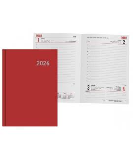 Ingraf Paris Agenda Anual - Dia Pagina - Viernes, Sabado y Domingo misma Pagina - Tamaño 15x21cm - Color Rojo