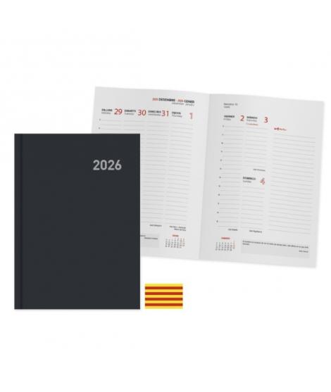 Ingraf Paris Agenda Anual en Catalan - Semana Vista - Tamaño 15x21cm - Color Negro