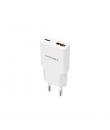 Nanocable Cargador de Pared USB-C/PD + USB-A/QC 30W - Color Blanco