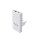 Tooq Adaptador de Viaje - Compatibilidad con EU, KR, UK - Tecnologia GaN 65W - Puerto USB-C PD y USB-A QC - Color Blanco
