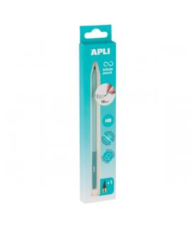 Apli Infinite Pencil Nordik Pack de Lapiz Infinito HB + Mina de Recambio + Tapon Protector - Para Escribir hasta 16km - Color Az