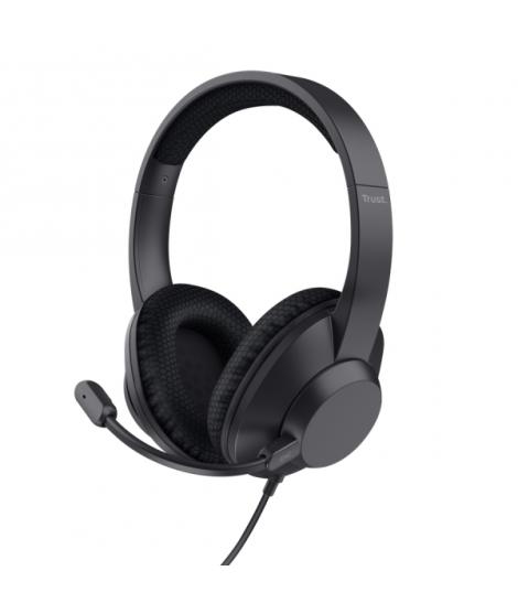 Trust Ayda Max Auriculares con Microfono USB - Diadema Acolchada - Cancelacion de Ruido - Cable de 1.80m