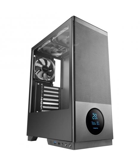 Tacens Sagitta20 Torre ATX - Pantalla de Monitoreo Integrado - 3 Ventiladores de 120mm - Ventana de Cristal Tempado - Malla Anti