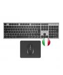 Tacens Zenith Combo Pack Inalabrico de Teclado Completo + Raton y Alfombrilla - Disposicion Italiana QWERTY IT - Teclas Silencio