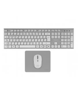 Tacens Zenith Combo Pack Inalabrico de Teclado Completo + Raton y Alfombrilla - Disposicion QWERTY ES - Teclas Silenciosas de Pe