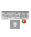 Tacens Zenith Combo Pack Inalabrico de Teclado Completo + Raton y Alfombrilla - Disposicion Portuguesa QWERTY PT - Teclas Silenc