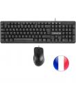 Tacens Anima ACP02 Pack USB Teclado Multimedia + Raton 1200dpi 3 Botones - Disposicion Francesa AZERTY FR - Cable de 1.3m - Tecl