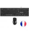 Tacens Anima ACP02 Pack USB Teclado Multimedia + Raton 1200dpi 3 Botones - Disposicion Francesa AZERTY FR - Cable de 1.3m - Tecl