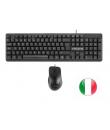 Tacens Anima ACP02 Pack USB Teclado Multimedia + Raton 1200dpi 3 Botones - Disposicion Italiana QWERTY IT - Cable de 1.3m - Tecl