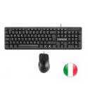 Tacens Anima ACP02 Pack USB Teclado Multimedia + Raton 1200dpi 3 Botones - Disposicion Italiana QWERTY IT - Cable de 1.3m - Tecl