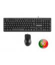 Tacens Anima ACP02 Pack USB Teclado Multimedia + Raton 1200dpi 3 Botones - Disposicion Portuguesa QWERTY PT - Cable de 1.3m - Te