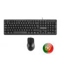 Tacens Anima ACP02 Pack USB Teclado Multimedia + Raton 1200dpi 3 Botones - Disposicion Portuguesa QWERTY PT - Cable de 1.3m - Te