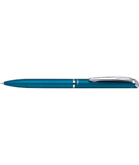 Pentel Energel High Class Boligrafo de Tinta Gel 0.7mm - Trazo 0.35mm - Recargable - Cuerpo Metalico - Color Azul Claro