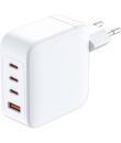 D-Link Cargador de Pared GaN de 140W - 3 USB-C y 1 USB-A - QC 4.0 - Color Blanco