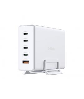 D-Link Cargador de Pared GaN de 240W - 4 USB-C y 1 USB-A - QC 4.0 - Color Blanco