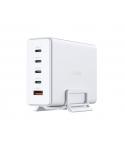 D-Link Cargador de Pared GaN de 240W - 4 USB-C y 1 USB-A - QC 4.0 - Color Blanco