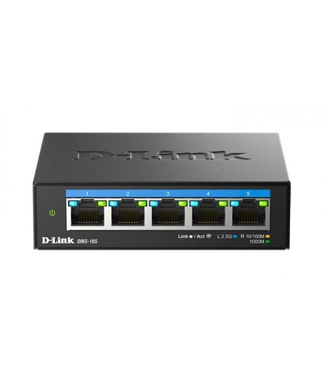 D-Link Switch 5 Puertos Multigigabit 2.5G No Gestionado - Switching 25 Gbps - Chasis Metalico