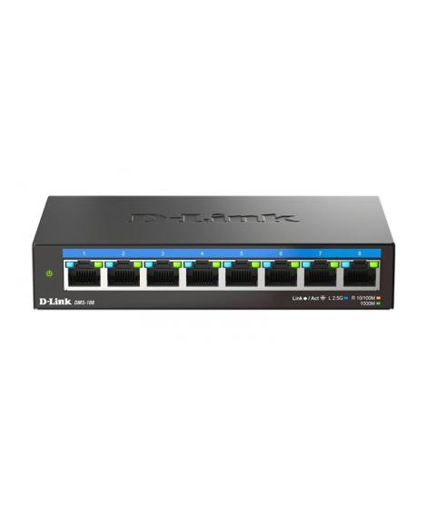 D-Link Switch 8 Puertos Multigigabit 2.5G No Gestionado - Switching 40 Gbps - Chasis Metalico