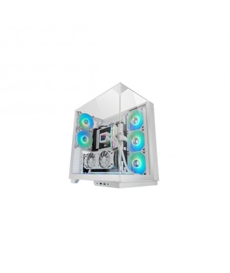 Mars Gaming MC-3GF Caja Torre ATX - 2 Ventiladores ARGB Traseros Preinstalados - Triple Cristal Templado - Montaje Vertical para
