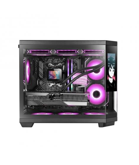 Mars Gaming MC‑3TCORELCDM Minitorre Ultracompacta - Soporte MicroATX/Mini-ITX - Triple Cristal Templado - Pantalla IPS de 7.2” P