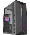 Mars Gaming MC-BLAZE Caja Torre ATX - Ventilador Trasero FRGB - Ventana Lateral de Cristal Templado - Tira Frontal LED - 7 Ranur