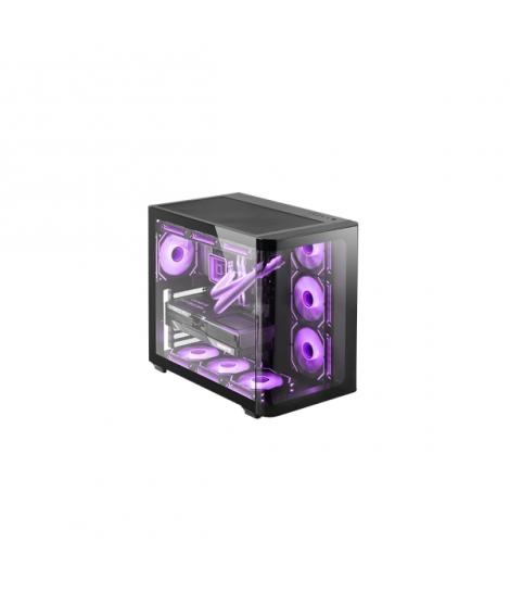 Mars Gaming MC-FUSION Caja Torre ATX - Cristal Templado Curvo Continuo - Soporta Refrigeracion Liquida - Capacidad hasta 10 Vent